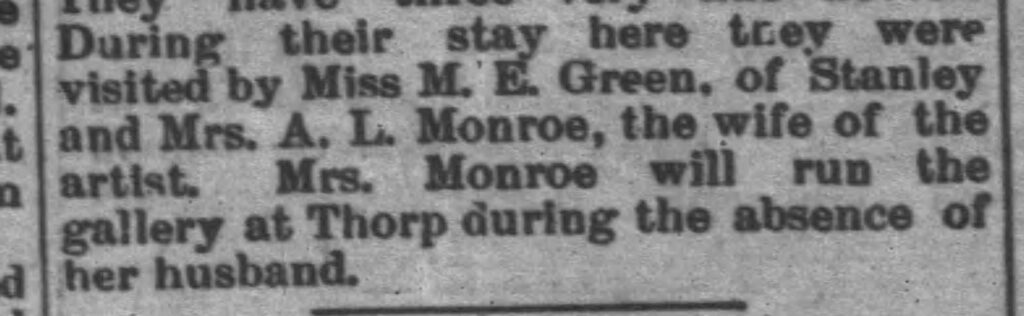 snippet from article from the The Weekly Leader, June 3, 1894