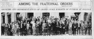 Knights of Phythis group photo in Charlotte Observer, June 22, 1924. Photo credit: THe Moons