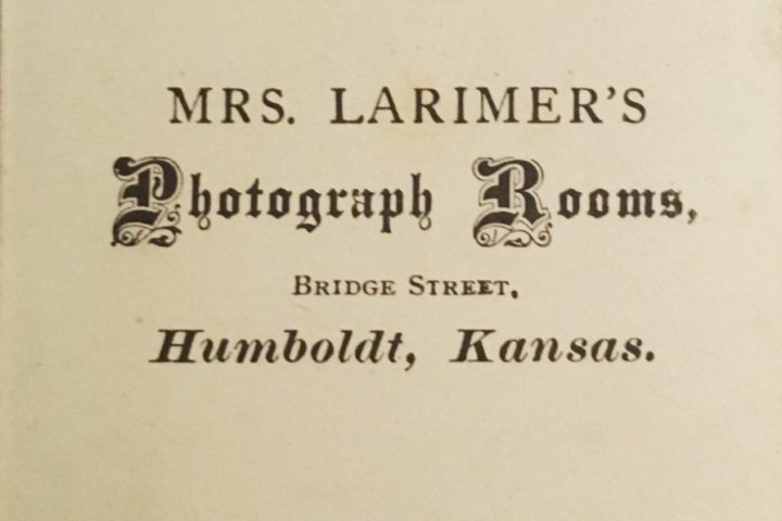 Back of CDV by Mrs. Larimer (Courtesy McIntyre-Culy Collection)