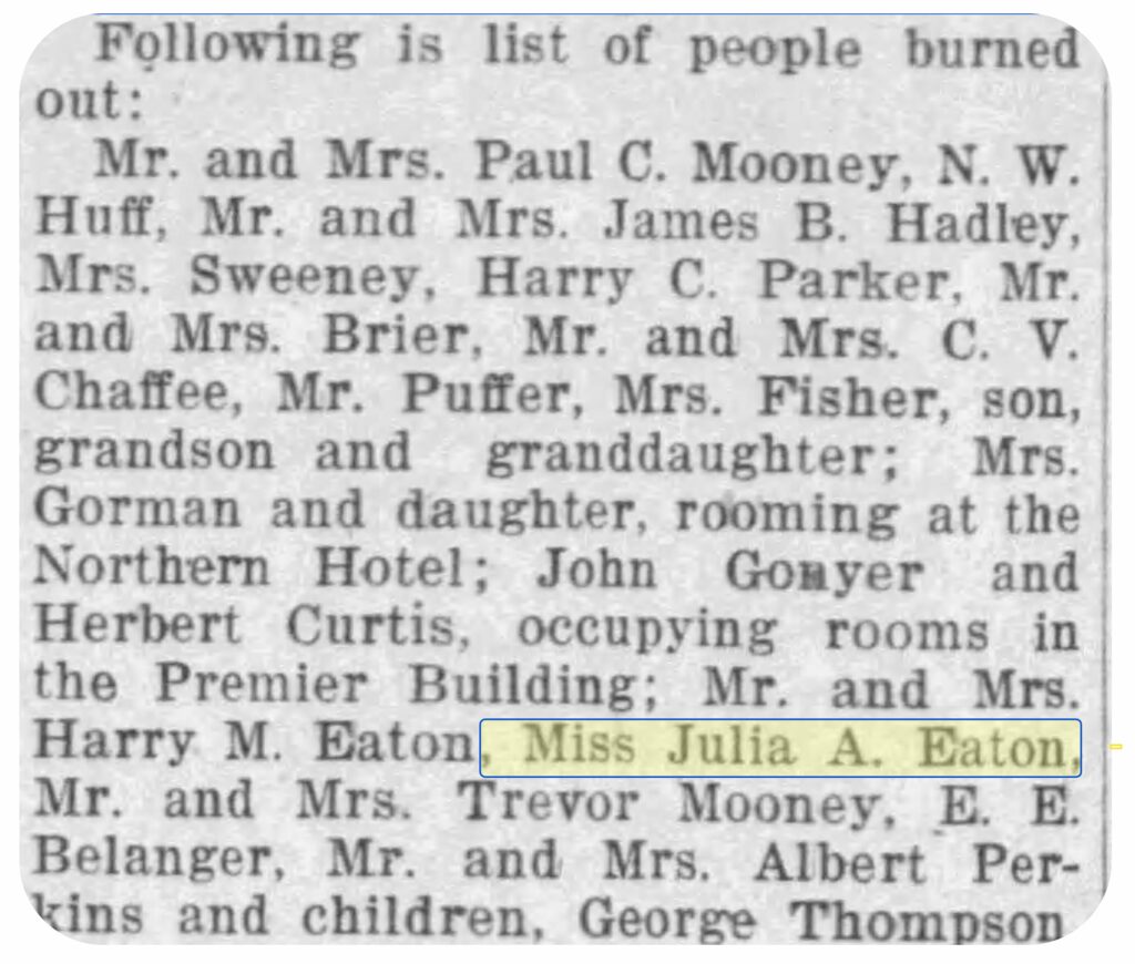 clipping #2 from article on Littleton 1924 fire
