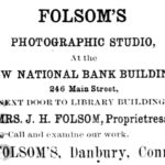 Ad for Folsom studio in the Newtown Bee newspaper, September 28, 1888