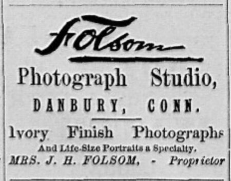 Ad for Folsom studio in the Brewster Standard newspaper, March 2, 1888