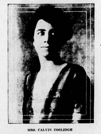 Photo of Mrs. Calvin Collidge by Mrs. Luther Derwent, The Morning Star, July 29, 1923